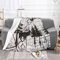 NBHDZENGW Wilder Elch schwarz gestreift personalisierte Fleecedecke Sofa-Überwurfdecke Druck flauschig weich warm vielseitige Decke für Sofa Couch Bett