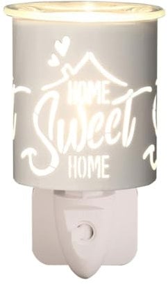 Aroma White & Gold Home Sweet Home Plug In Wax Melt Warmer