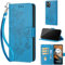 KENHONER Phone Case for Motorola Moto G05 / E15, with Card Slots Magnetic Closure Shockproof Flip Cover Leather Case Blue 3D
