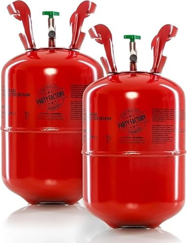 Lot de 2 Bouteilles d’Hélium (0,40m³ chacune) – Gonfle jusqu’à 100 Ballons | Bouteilles Jetables pour Anniversaire, Mariage, Fête | Facile à Utiliser - Zenda Club® (2 Bouteilles Helium, 2, 2)