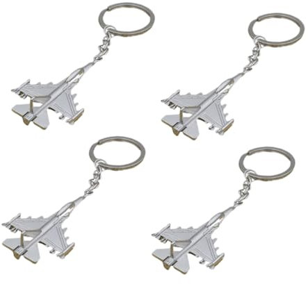 WRITWAA 4stücke Flugzeug Schlüsselanhänger Zinklegierung Auto Schlüsselanhänger Deko Für Jubiläen Und