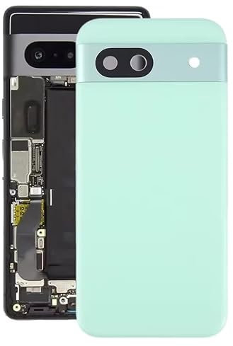for Google Pixel 8a Back Glass Battery Door Cover Replacement, Rear Housing Case with Camera Lens, for Pixel 8a 5G G6GPR Rear Glass Panel Back Cover Repair Parts (Blue)