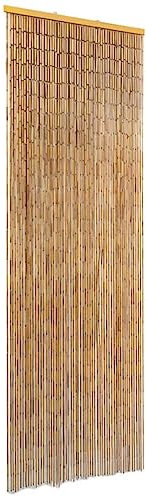Tomostar Rideau de Porte en Bambou, Rideau Anti Mouche pour Porte Moustiquaire Contre Insectes Bambou 56 x 185 cm