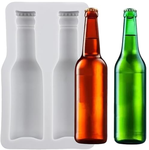 Sijiangmold Beer Bottle Silicone Moulds Wine Bottles Fondant Mould | Cake Decoration Cupcake Topper Chocolate Candy Polymer Clay Gum Paste