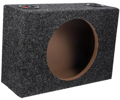 HANABASS Box Subwoofer Auto Singolo Cassa Vuota Robusta in Legno e Abs per Impianto Audio Veicolare Compatibile Maggior Parte delle Auto Potenzia i Bassi e Esperienza Sonora