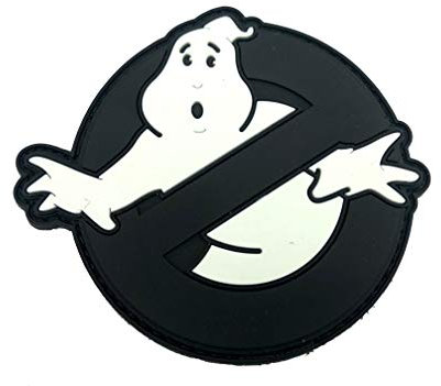 Ghostbusters Schwarz Im Dunkeln Leuchten PVC Klett Emblem Abzeichen Patch