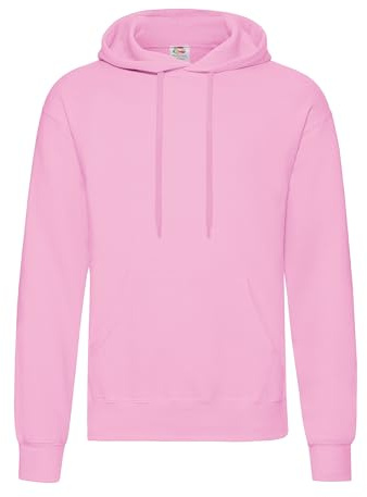 Fruit Of The Loom Men’s Hooded Sweat Sweatshirt, Opaque, light pink, L