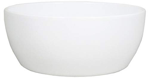 INNA-Glas Keramik Blumenschale, Ø24,5cm, 9,5cm, weiß - Pflanzschale/Übertopf Schale