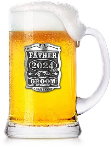 English Pewter Company WD036 Bierkrug mit Aufschrift Father of the Grooms, personalisierbar, perfektes Hochzeitsgeschenk für Ihre Trauzeugen