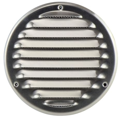 Steinberg14 Rund Lüftungsgitter 125mm - Aluminium mit Insektenschutz - Gitter für Belüftung - Abluftgitter