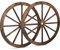 2 Stück Wagon Räder aus Holz, Vintage, rustikal, rund, für Wanddekoration, Wanddekoration, Western-Stil, Antik-Stil, 3D-Kunst, zum Aufhängen, für Bar, Garage, Innen und Außen