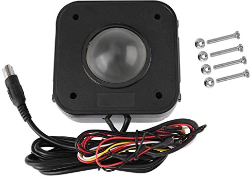 WANGCL 4,5 cm runde LED-Trackball-Maus, PS/2 PCB-Stecker, kabelgebundener USB-Trackball für Arcade