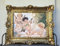 Heiligen Bilder Engelsbild Engel Schutzengel Eros Bild Wandbild Engel Baby Gemälde im Antik-Look Jreligiöse Bild 56x46 Heiligenbilder Ikonen Kunstdruck Bild Rahmen Wandbild Wohnzimmerbild Barockbild