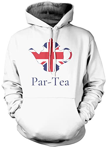 Par-Tea Party Teapot Queens Platinum Jubilee - Unisex Hoodie - 2022 Party Celebration Queen Elizabeth S White