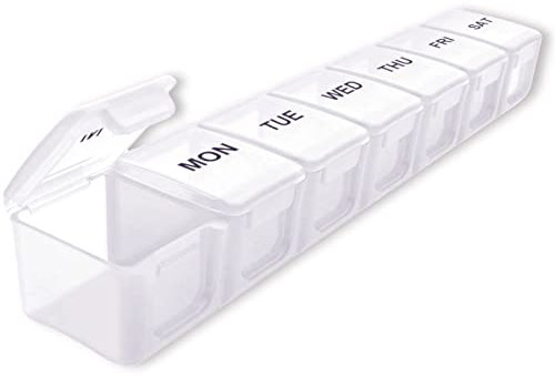 7 Tage Tablettenbox Groß Fächer Pillendose Medikamentenbox, Pillenbox 1 Woche Medikamentenbox Supplement Box Reise Tabletten Boxen Nahrungsergänzungsmittel Tablettensortierer