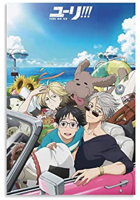 Anime Yuri!!! on Ice Manga Poster Bild Kunstdruck Leinwand Gemälde Schlafzimmer Ästhetik 20 x 30 cm ohne Rahmen
