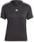 adidas Donna AEROREADY Train Essentials 3-Stripes Tee, Black/White, XXL