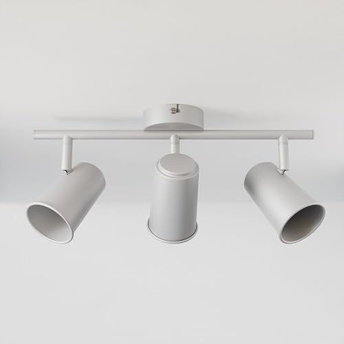 HOFTRONIC - Riga LED Deckenstrahler 3-Flammig - Weiß - 3 Spots drehbar - GU10 - Deckenspot für Wohnzimmer, Küche, Flur - Deckenleuchte - Spotlampe (L474mm)