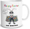 TRIOSK Tasse Frohe Ostern Hasen Ostergeschenke Erwachsene mit Spruch lustig Oster Hase Happy Easter Ostertassen Sprüche Geschenk für Männer, Keramik 300ml