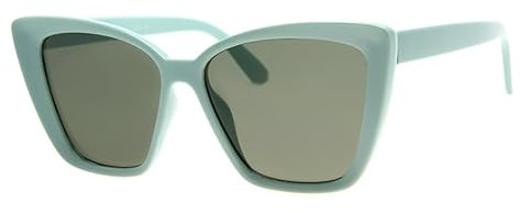 A.J. Morgan Eyewear Damen übergroße, aktualisierte Cat-Eye-Sonnenbrille in einer Vielzahl von Pastelltönen, Blaugrün, 50mm