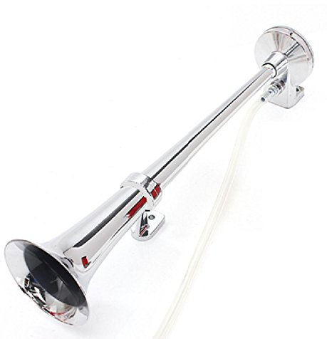 Eagle Truck Horn 74 cm Bootsfanfare mit 24 Volt Kompressor Metall Chrom Schiffshorn Nebelhorn