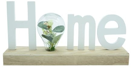 HEITMANN DECO LED Holz-Aufsteller Home - weiß/Natur - ca. 31cm