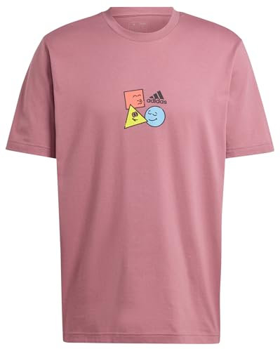 adidas Herren Positivity Shapes Graphic Tee, preloved Crimson, M