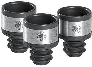 CHEF CUISINE Vakuum Weinverschluss, 3er Set, für alle Standard-Weinflaschen
