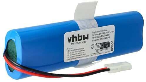 vhbw Akku Ersatz für Rowenta D043-INR-M26-4S1P | INR18650F9M-4S1P, SS-2230002528 für Home Cleaner Heimroboter (2600 mAh, 14,4 V, Li-Ion)