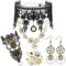 Sinmoe Steampunk-Zubehör-Set für Damen, Gothic-Spitze, Choker, Steampunk-Handschellen, Steampunk-Ohrringe und Zahnräder zum Basteln, Steampunk-Schmuck-Set für Steampunk-Kostüm, Halloween, Karneval