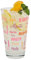 Herz & Heim® Trinkglas mit Namen in verschiedenen Schriftarten und Farben (Pink-Orange)