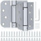 Hicarer Selbstschließende Türscharniere, 10,2 cm, quadratisch, 1,6 cm Radius, Ecken, automatische federbelastete Scharniere, verstellbare Spannung, automatisches Türschließer-Scharnier für Garage,