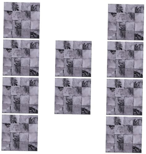 AOKWAWALIY Antike Fliesenaufkleber, 10 Blatt, antike Fliesen, klebrig, Fliesenaufkleber, dekorative, Arbeitsplatte, Schrank, Auskleidung, Retro-,