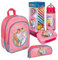 Kindergartenrucksack Set Bibi & Tina Mädchen - Personalisiert mit Name - Inkl. Kinderrucksack Pferd Brotdose Trinkbecher Federmappe Malturm Sticker