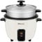 EMtronics EMRCDSCR0-6 Rice Cooker 0.6 Litre with Automatic Cooking, Steamer Tray and Warmer Function with Removable Non-Stick Bowl, Measuring Cup and Spatula 350W - Cream