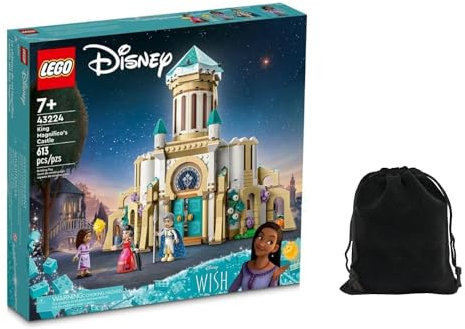LEGO Disney Wish: König Magnificos Schloss 43224 Bauspielzeug-Set, AA Sammelset für Kinder ab 7 Jahren, um geliebte Szenen aus dem Disney-Film nachzubilden, inklusive Aufbewahrungstasche