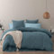 Gezu Housse de Couette 220x240 Bleu Couleur Unie Modern Toucher Coton Parure de Lit Adulte 2 Personnes Plus Doux et Plus Confortable Linge de Lit 1 Taie d'oreiller 65x65cm avec Fermeture Eclair