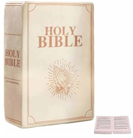 ERKANZHI Gemütliches Glauben Bibel Kissen, Bibel Kissen Buch Plüsch, das Sich öffnet, Bibel Verse Kissen, Bibel Plüsch Kissen Buch, Bibel Kissen, perfekte Begleiter für entspannende Momente
