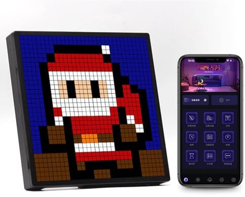 LED-Pixelanzeige, E-Sport-Atmosphärenlicht, Bluetooth-Pixellicht, Pixelbildschirm, DIY-Mosaik-Hintergrund, hängendes Bild,ID32