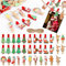 35 mollette in legno di Natale, piccole mollette per foto, mini mollette per bucato con simpatici personaggi di Natale, clip decorazione per cartoline, calendario dell'Avvento, pareti fotografiche,