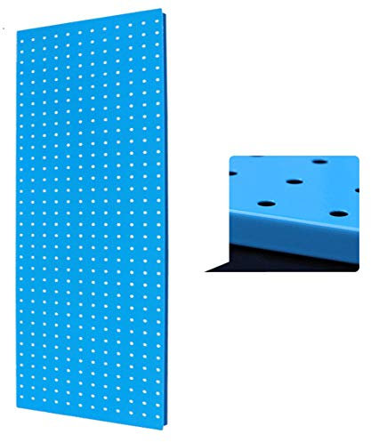 Metall-Stecktafel, Garage, Wand-Organizer, Regalsystem für Zuhause, Büro, Schuppen, Werkstatt, DIY, Aufbewahrung, Handwerk, Organizer, 1 mm dick, 88 x 30 cm, Blau