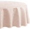Romanstile runde Tischdecke abwaschbar 140 cm rosa Jacquard Tischdecken Tischtuch Tafeldecke Table Cloth wasserabweisend für Frühling,Ostern,Outdoor,Garten,Geburtstag,Feste,Hochzeiten,Party