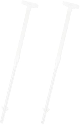 2pcs Pali di montaggio per segnaletica esterna Palo in metallo metallo post segno giardino segno post per la sicurezza segno di avvertimento sul fango prato ecc. All'aperto (Bianco, 3 piedi)
