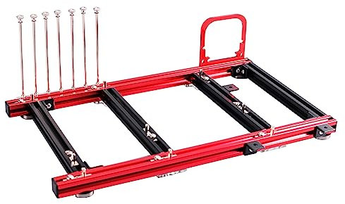 DIY Open e Aluminum Alloy ATX Computer Case Rack - Black & Red - for Customized Gaming Builds and Efficient Cooling