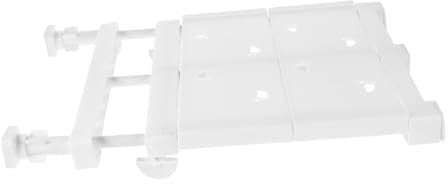 BEBEMOKO Teilung Regaleinheiten Trennwände Schrankorganisator Schrank Regale Organizer Spitze Schublade Regalteiler Gadget Schrankfächer Erweiterbar Hängeschrank-Organizer Weiß Stahlrohr
