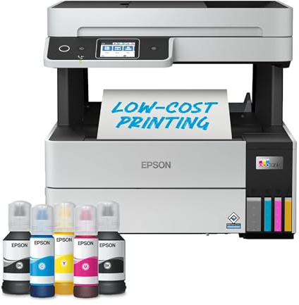 Epson EcoTank ET-5185 Printer with Ink Tanks | Small Office and Business | Wi-Fi and Ethernet | A4 | Print, Copy, Scan, Fax | Double-Sided Printing | Touch-Screen 6 cm | ADF | PCL
