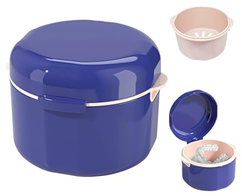 HAINLOGWANG Porta Apparecchio Denti con Cestello, Porta Dentiera, Porta Bite Dentale, per Conservazione e Pulizia