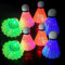 SGZIOO 8 Stück LED Badminton Bälle, 4 Farben LED Nylon Federball Set Kinder, Federball Bälle, Leuchtende Federbälle mit Hoher Stabilität und Haltbarkeit für Indoor/Outdoor/Nacht Sportaktivitäten