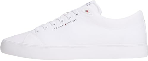 Tommy Hilfiger Herren Low Top Sneaker Harlem Core zum Schnüren, Weiß (White), 42