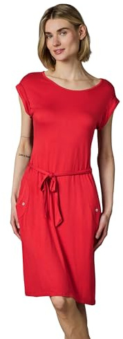 Ragwear Damen Sommerkleid Kurzarm Midikleid mit Stoffgürtel Taggien YOUMODO XS-3XL